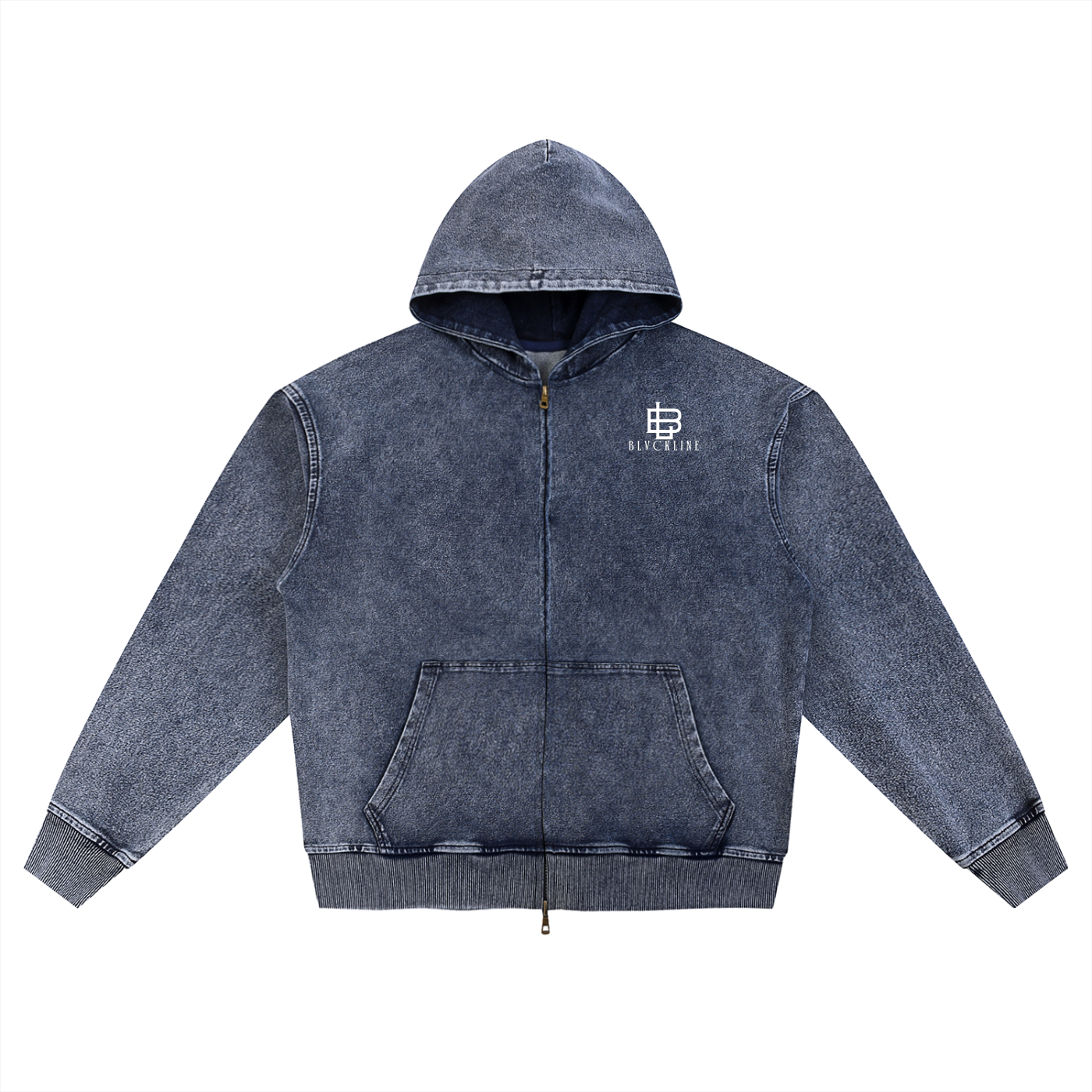 Snow Wash ZIp-Up Hoodie