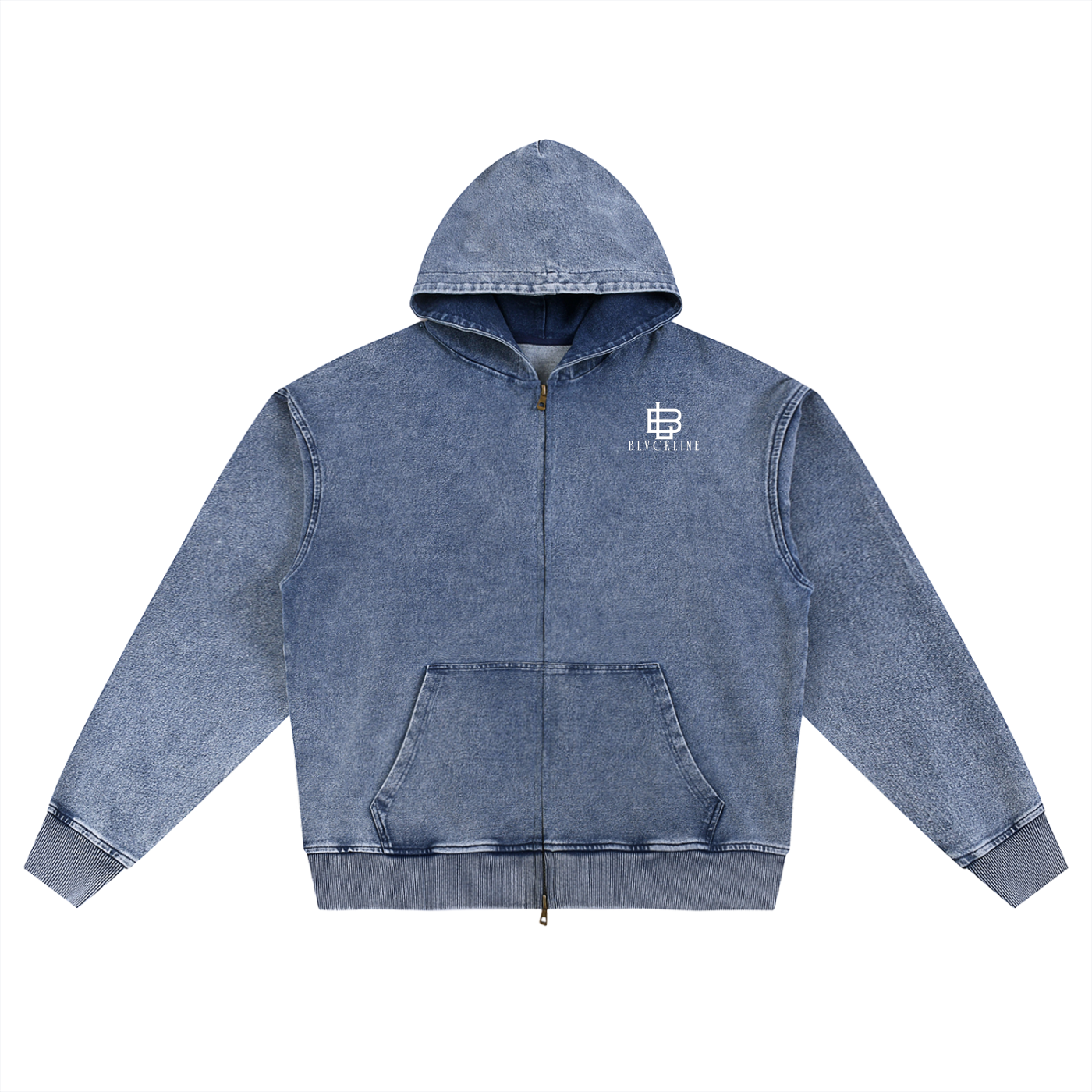 Snow Wash ZIp-Up Hoodie
