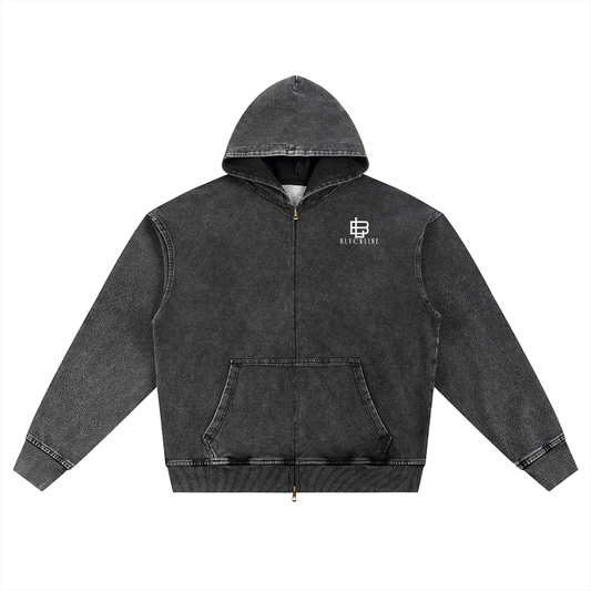 Snow Wash ZIp-Up Hoodie